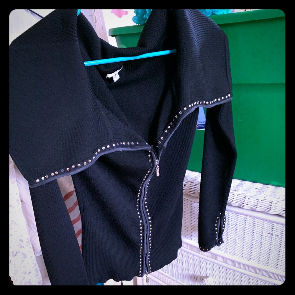 Size small black cache sweater